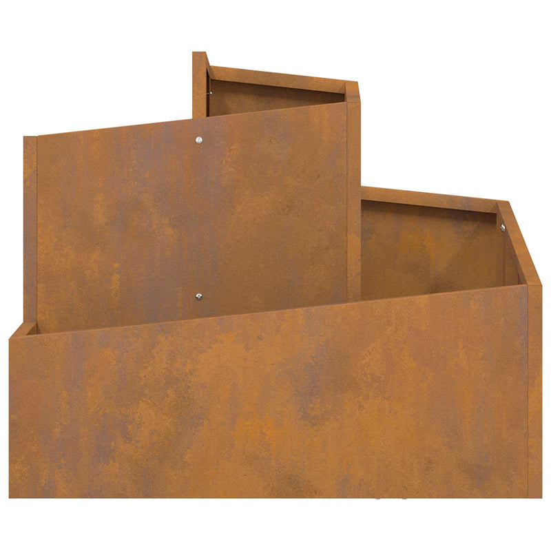 vidaXL Garden Planter Brown 60 x 60 x 50 cm Weather Steel
