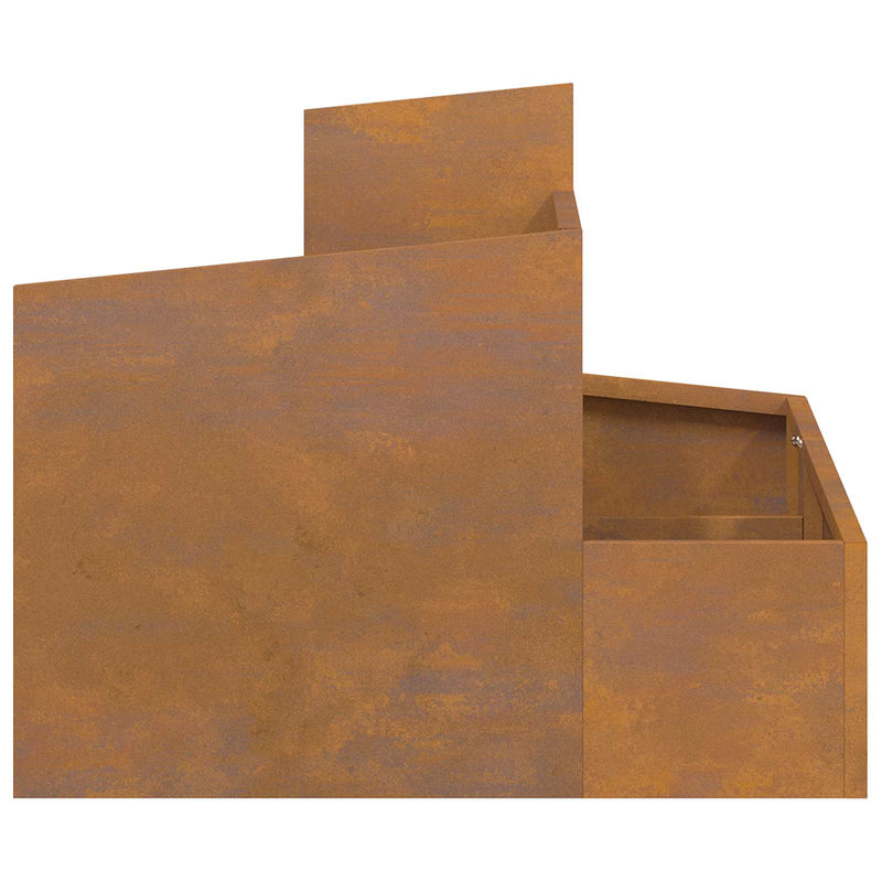 vidaXL Garden Planter Brown 60 x 60 x 50 cm Weather Steel