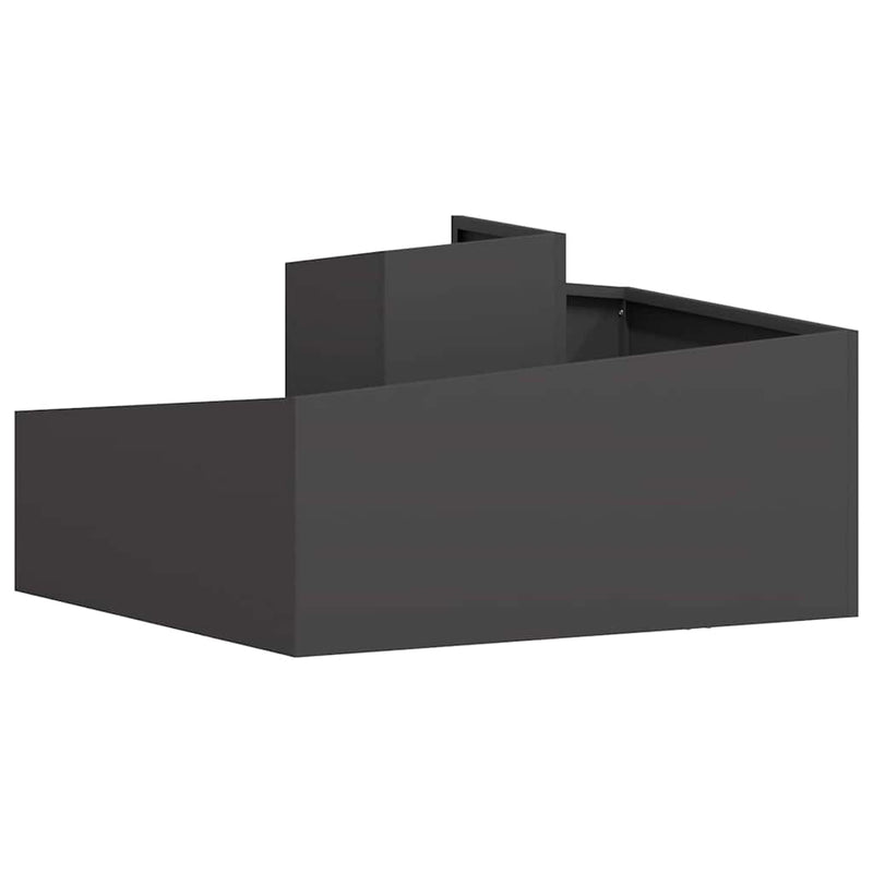 vidaXL Garden Planter Black 80 x 80 x 50 cm Cold-rolled Steel