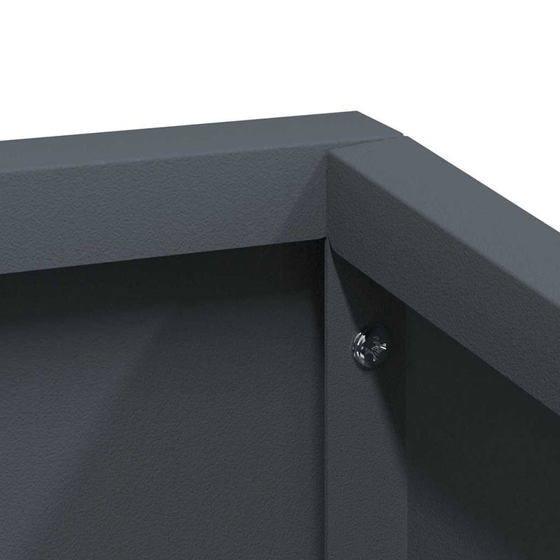 vidaXL Garden Planter Anthracite 80 x 80 x 50 cm Cold-rolled Steel