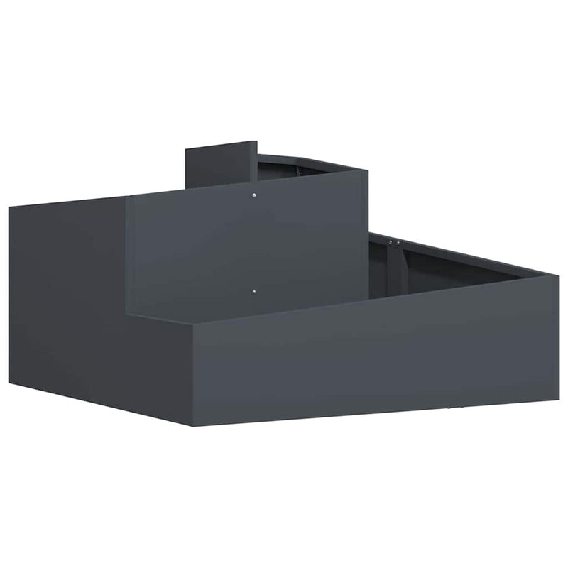 vidaXL Garden Planter Anthracite 80 x 80 x 50 cm Cold-rolled Steel