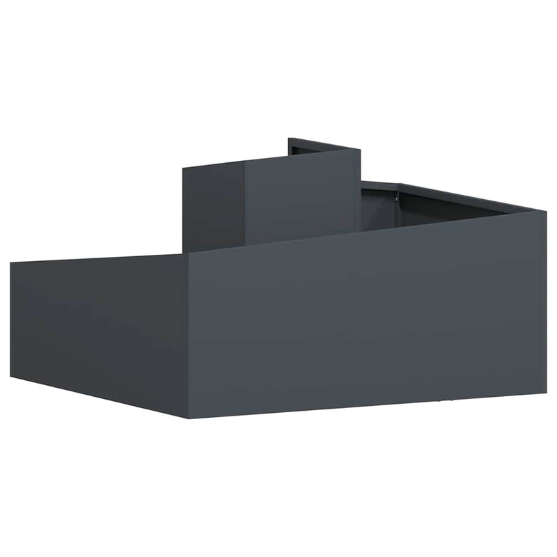 vidaXL Garden Planter Anthracite 80 x 80 x 50 cm Cold-rolled Steel