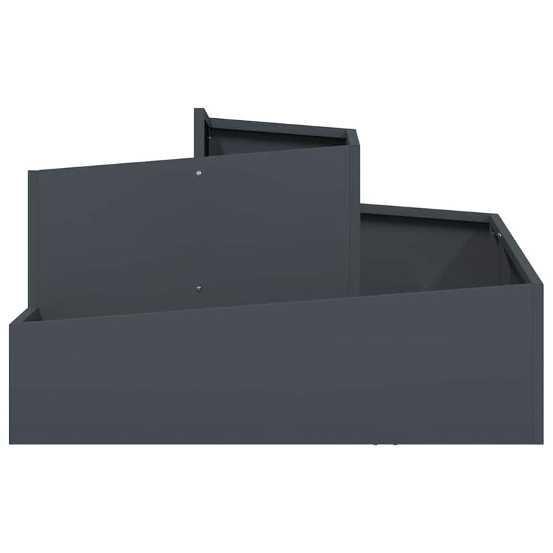 vidaXL Garden Planter Anthracite 80 x 80 x 50 cm Cold-rolled Steel