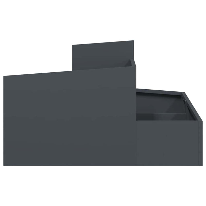 vidaXL Garden Planter Anthracite 80 x 80 x 50 cm Cold-rolled Steel