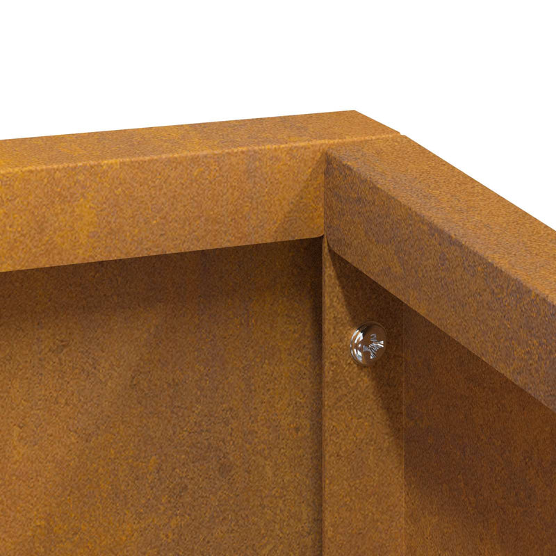 vidaXL Garden Planter Brown 80 x 80 x 50 cm Weather Steel