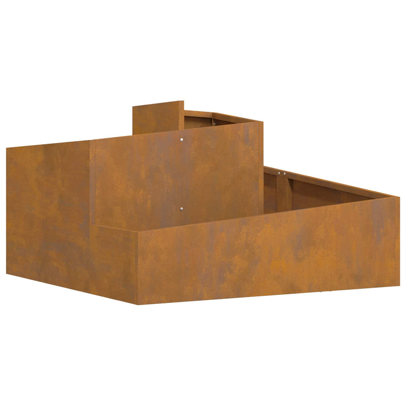 vidaXL Garden Planter Brown 80 x 80 x 50 cm Weather Steel