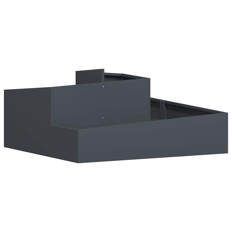 vidaXL Garden Planter Anthracite 100 x 100 x 50 cm Cold-rolled Steel