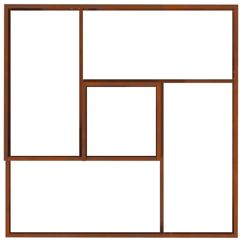 Garden Planter Brown 100 x 100 x 50 cm Weathering Steel