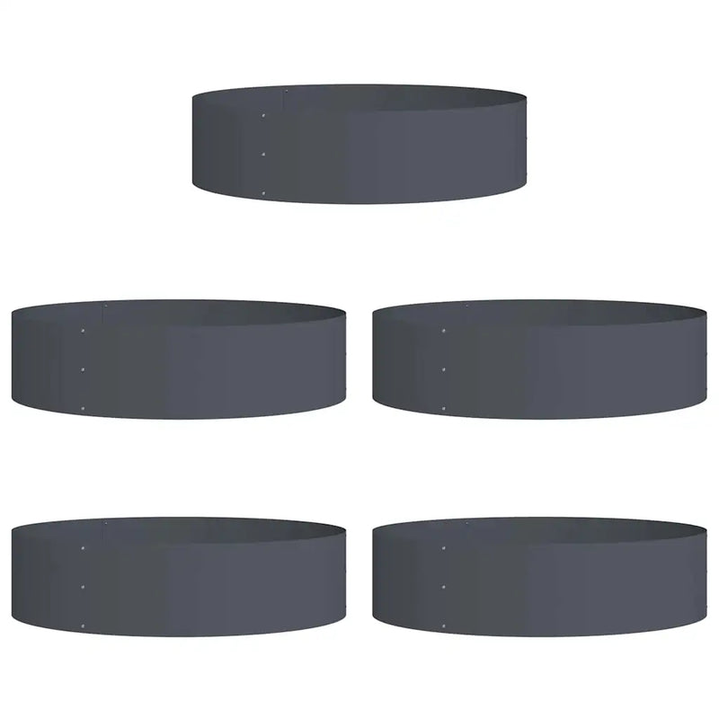 Planter Ring 5 pcs Anthracite 80 x 80 x 20 cm Cold-rolled Steel