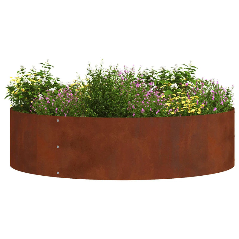 Planter Ring Rusty 80 x 80 x 20 cm Weathering Steel