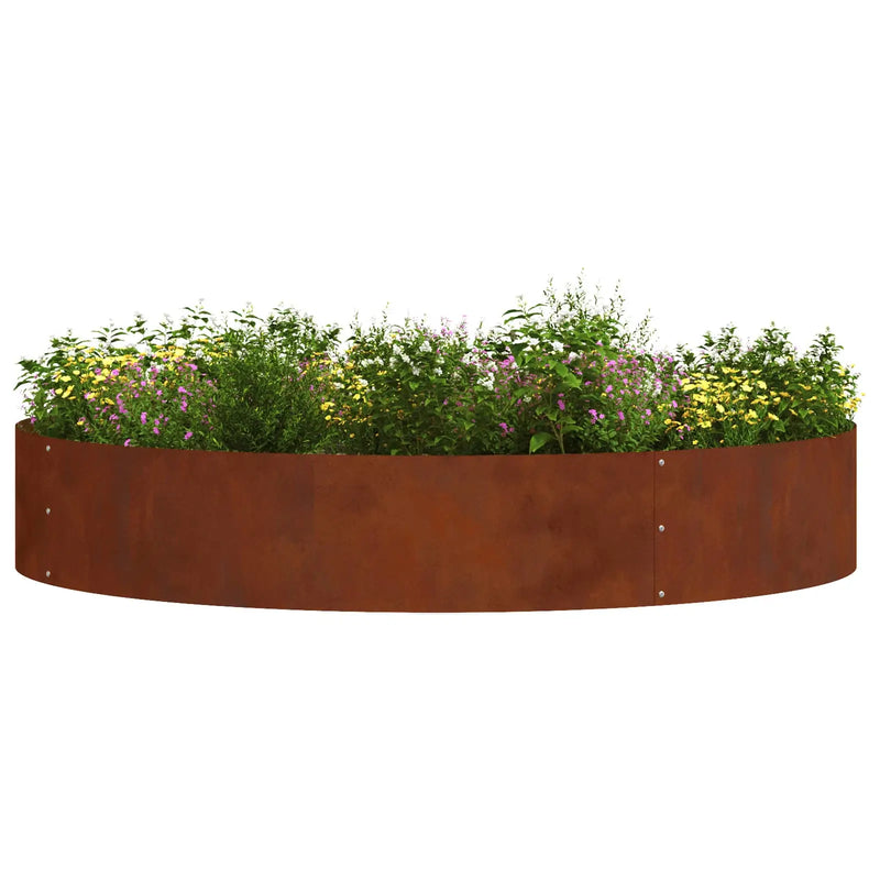 Planter Ring 5 pcs Rusty 120 x 120 x 20 cm Weathering Steel