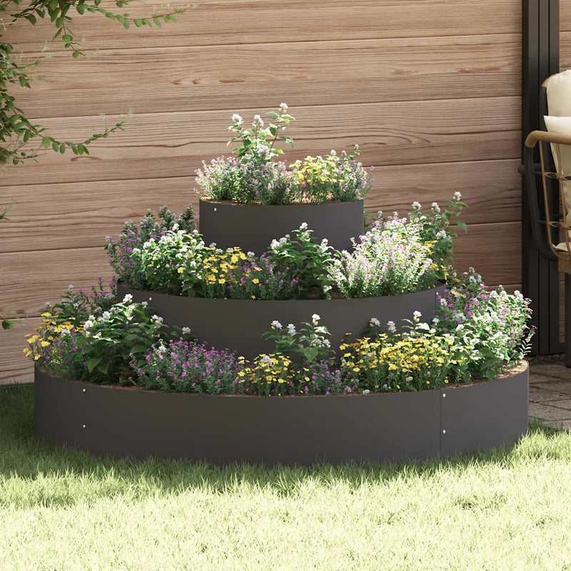Garden Planter Black 120 x 120 x 20 cm Cold-rolled Steel