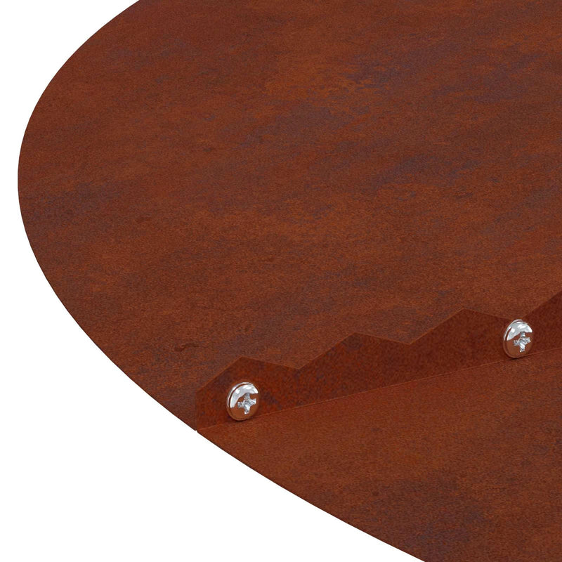 suitable for Flat Tree Ring Brown ��90 / 120 cm Weathering Steel