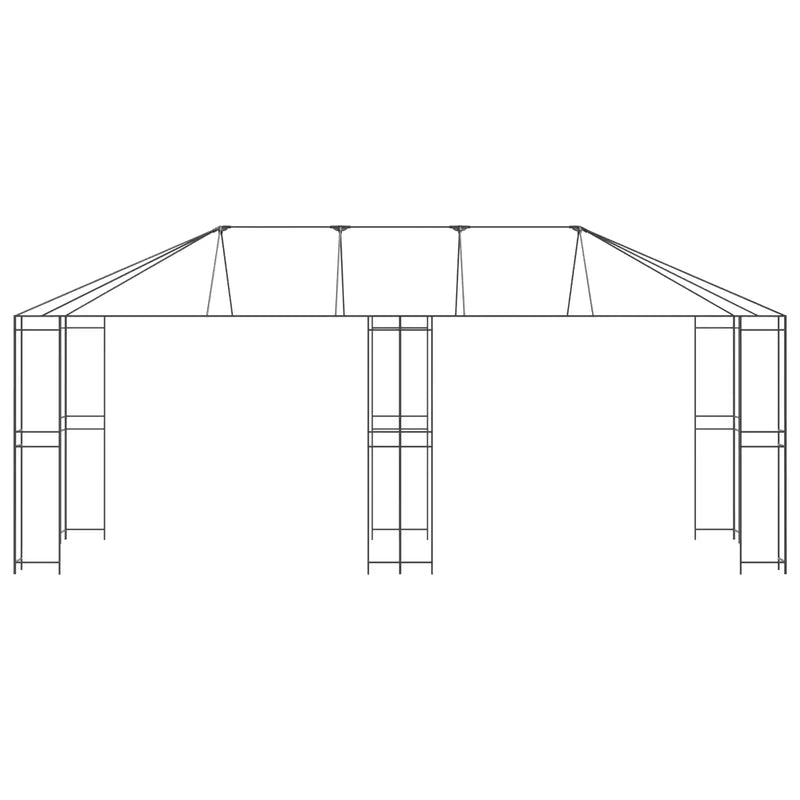 Gazebo Frame 6 x 3 m Black Steel