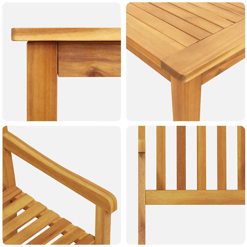vidaXL Garden Dining Set 7 pcs Brown Solid acacia wood