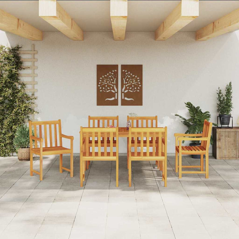vidaXL Garden Dining Set 7 pcs Brown Solid acacia wood