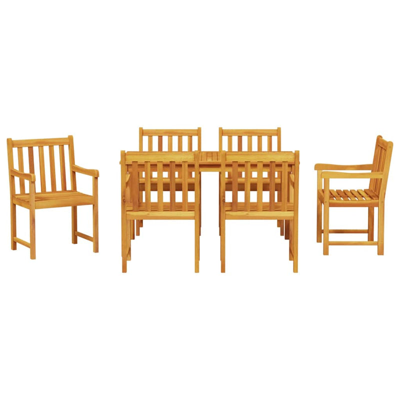 vidaXL Garden Dining Set 7 pcs Brown Solid acacia wood