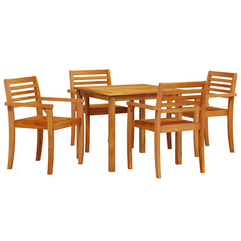 vidaXL Garden Dining Set 5 pcs Brown Solid acacia wood