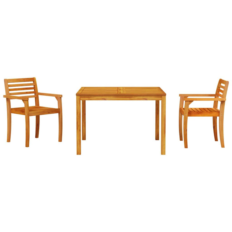 vidaXL Garden Dining Set 3 pcs Brown Solid acacia wood