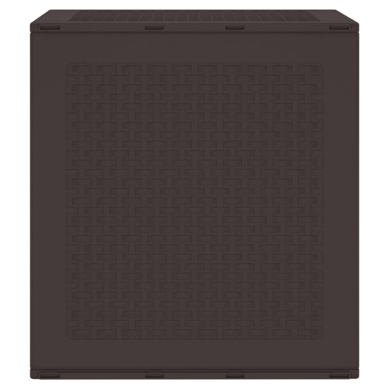 vidaXL Storage Box with Storage Brown 55 x 53 x 57 cm Polypropylene