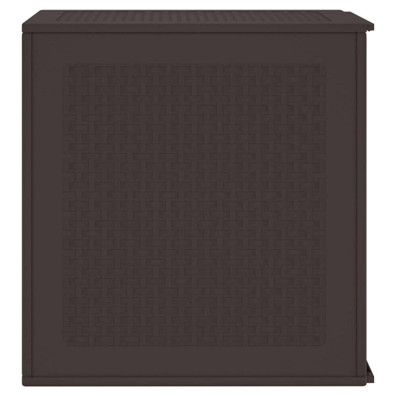 vidaXL Garden Storage Box Brown 55 x 53 x 57 cm Polypropylene