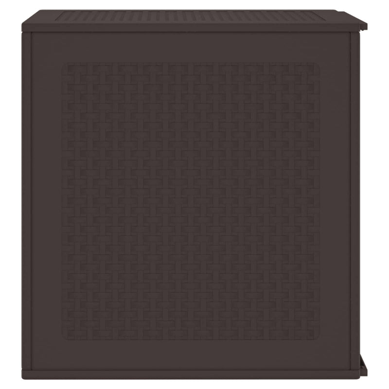 vidaXL Storage Box with Storage Brown 55 x 53 x 57 cm Polypropylene