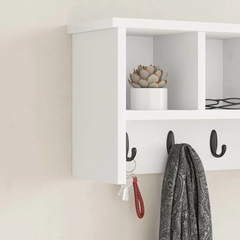 Wall-Mounted Coat Rack White 50 x 16 x 26 cm Engineered wood