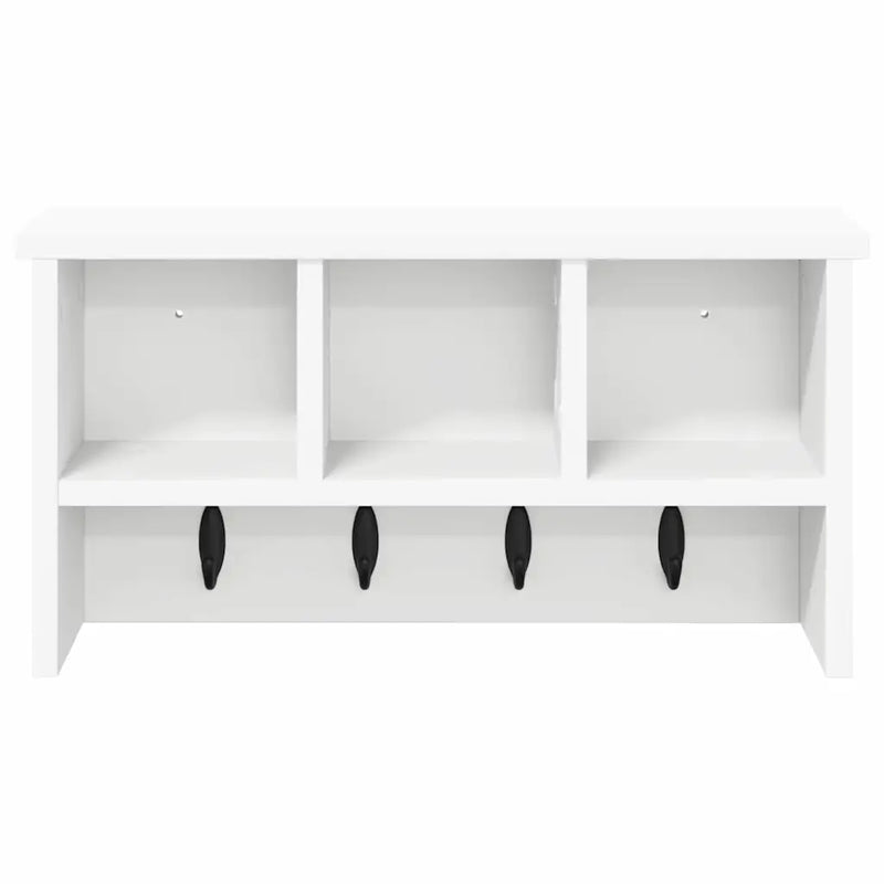 Wall-Mounted Coat Rack White 50 x 16 x 26 cm Engineered wood