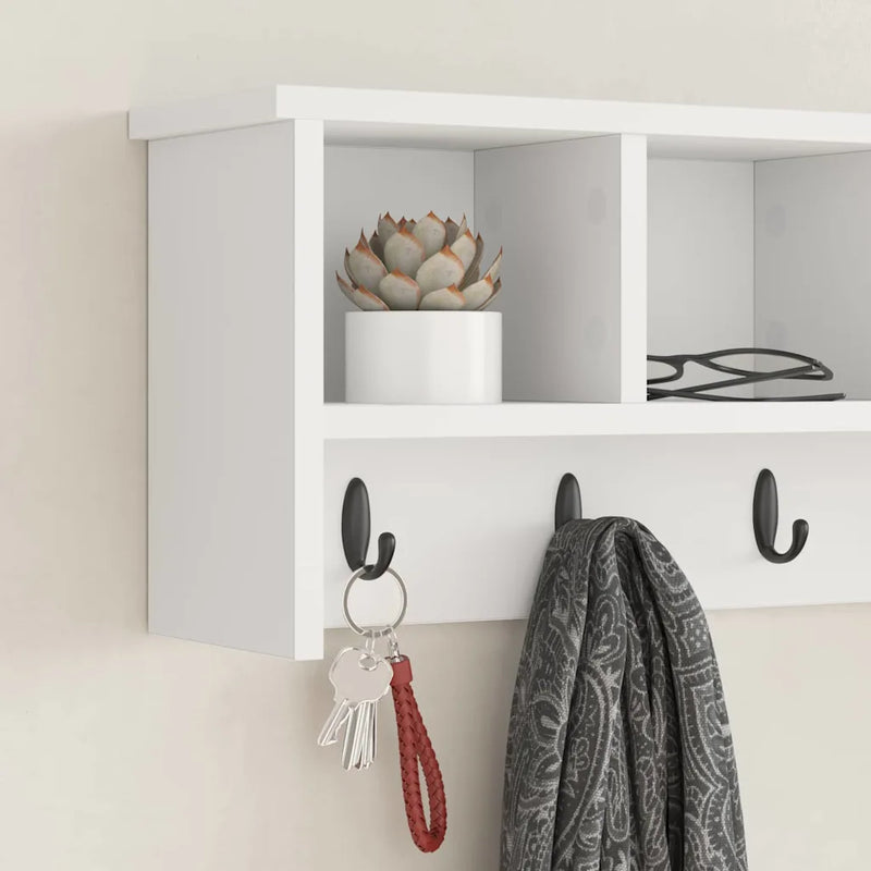 Wall-Mounted Coat Rack White 75 x 16 x 26 cm Engineered wood