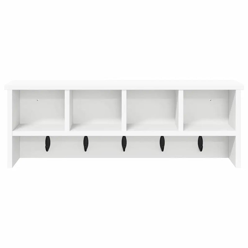 Wall-Mounted Coat Rack White 75 x 16 x 26 cm Engineered wood