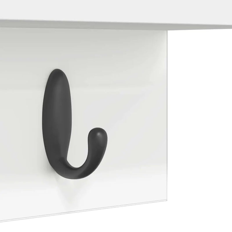 Wall-Mounted Coat Rack White 60 x 10,5 x 18 cm Engineered wood