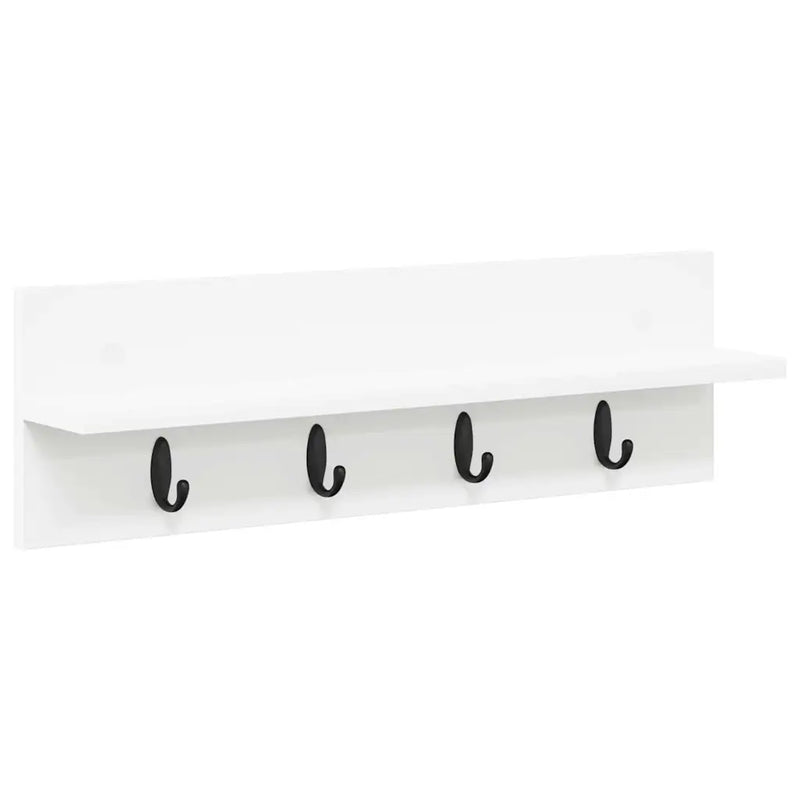 Wall-Mounted Coat Rack White 60 x 10,5 x 18 cm Engineered wood