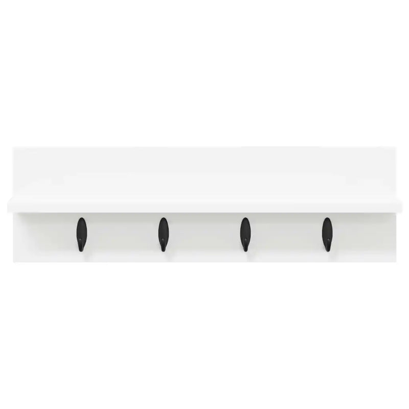 Wall-Mounted Coat Rack White 60 x 10,5 x 18 cm Engineered wood