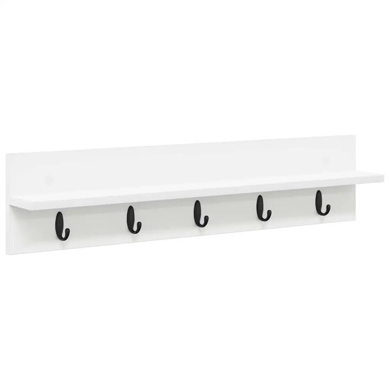 Wall-Mounted Coat Rack White 80 x 10,5 x 18 cm Engineered wood