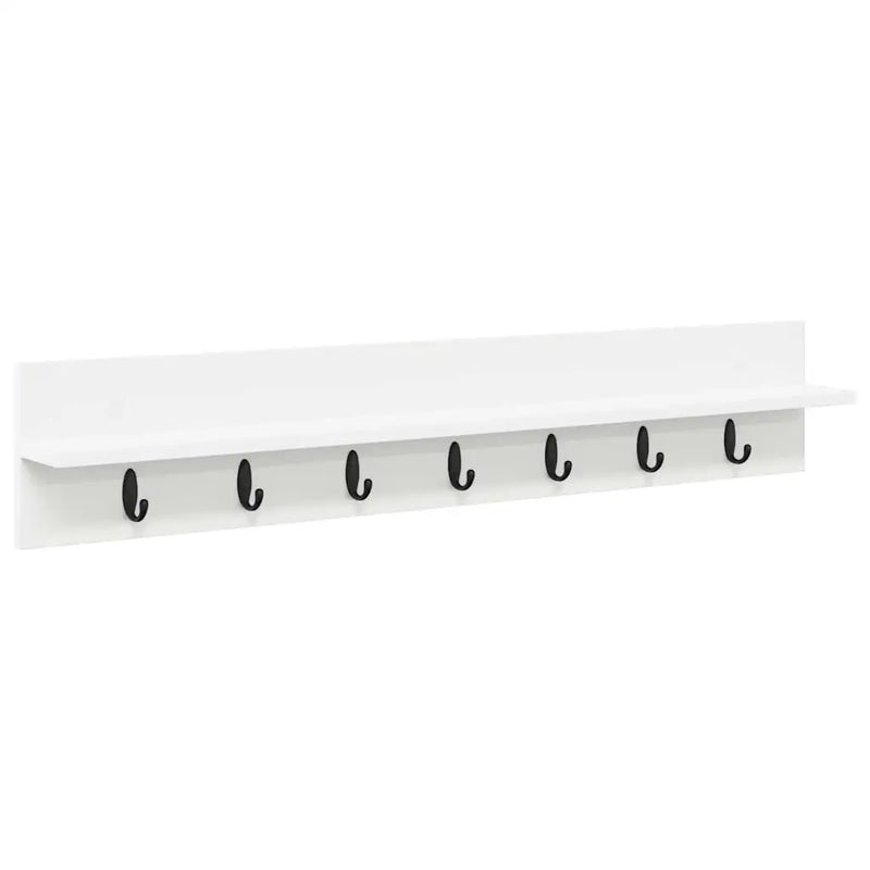 Wall-Mounted Coat Rack White 100 x 10,5 x 18 cm Engineered wood