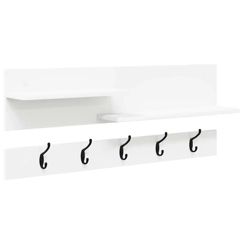 Wall-Mounted Coat Rack White 90 x 15 x 36 cm Engineered wood