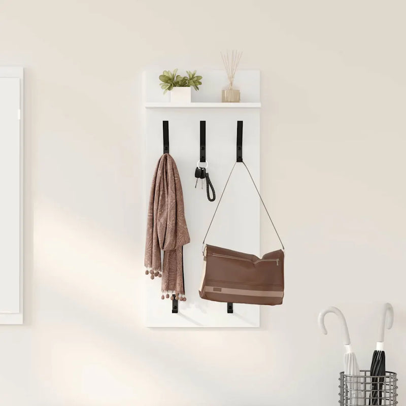 Wall-Mounted Coat Rack White 40 x 10 x 90 cm Engineered wood