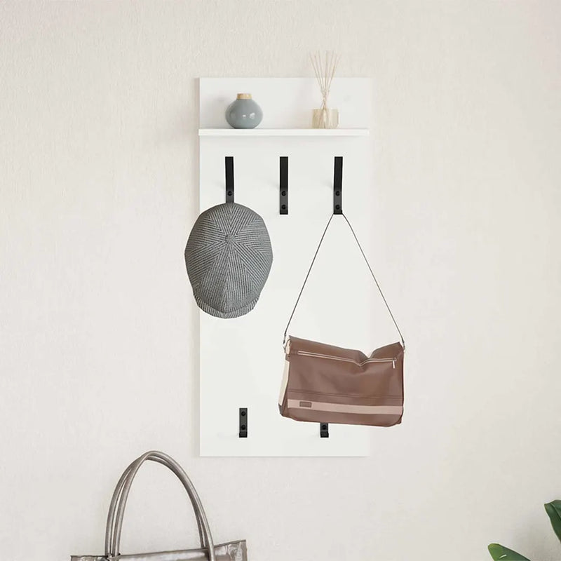 Wall-Mounted Coat Rack White 40 x 10 x 90 cm Engineered wood