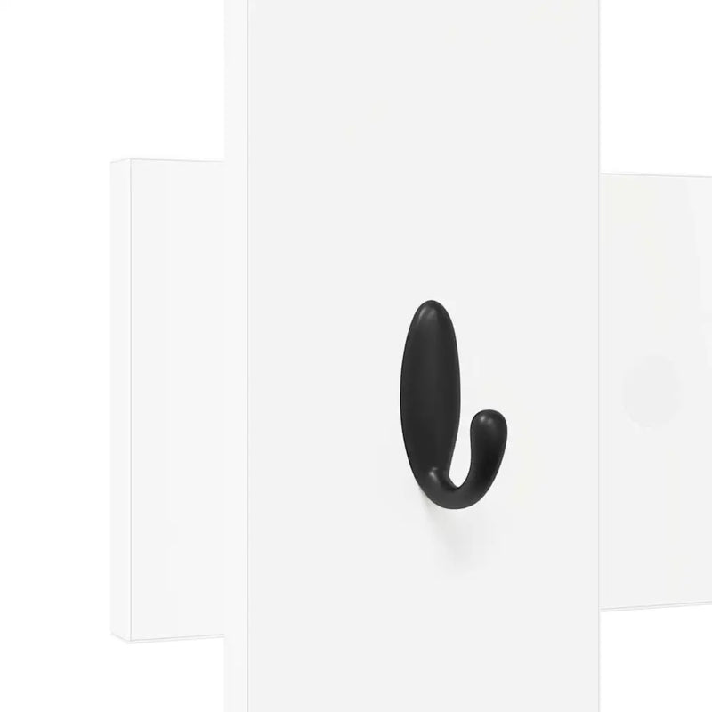 Wall-Mounted Coat Rack White 60 x 3 x 82 cm Engineered wood