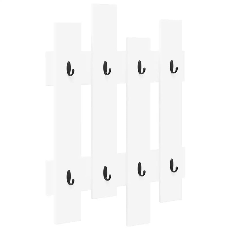 Wall-Mounted Coat Rack White 60 x 3 x 82 cm Engineered wood