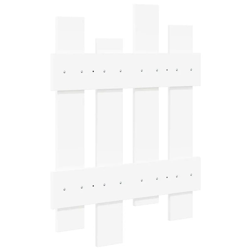 Wall-Mounted Coat Rack White 60 x 3 x 82 cm Engineered wood