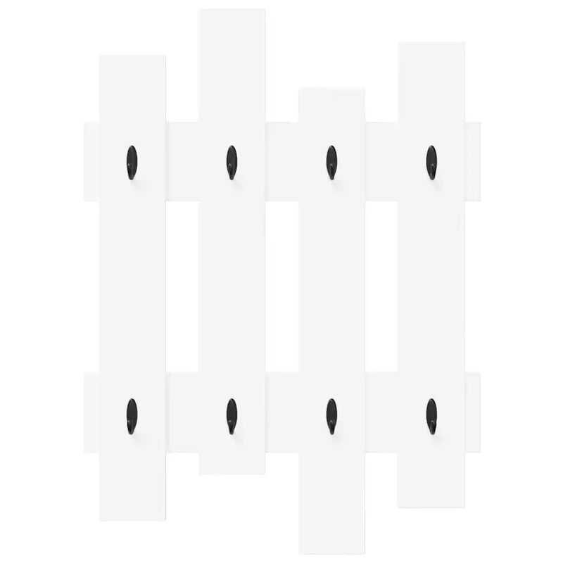 Wall-Mounted Coat Rack White 60 x 3 x 82 cm Engineered wood