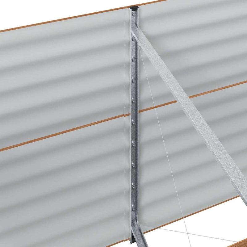 vidaXL Raised Bed Brown 320 x 80 x 81 cm Steel