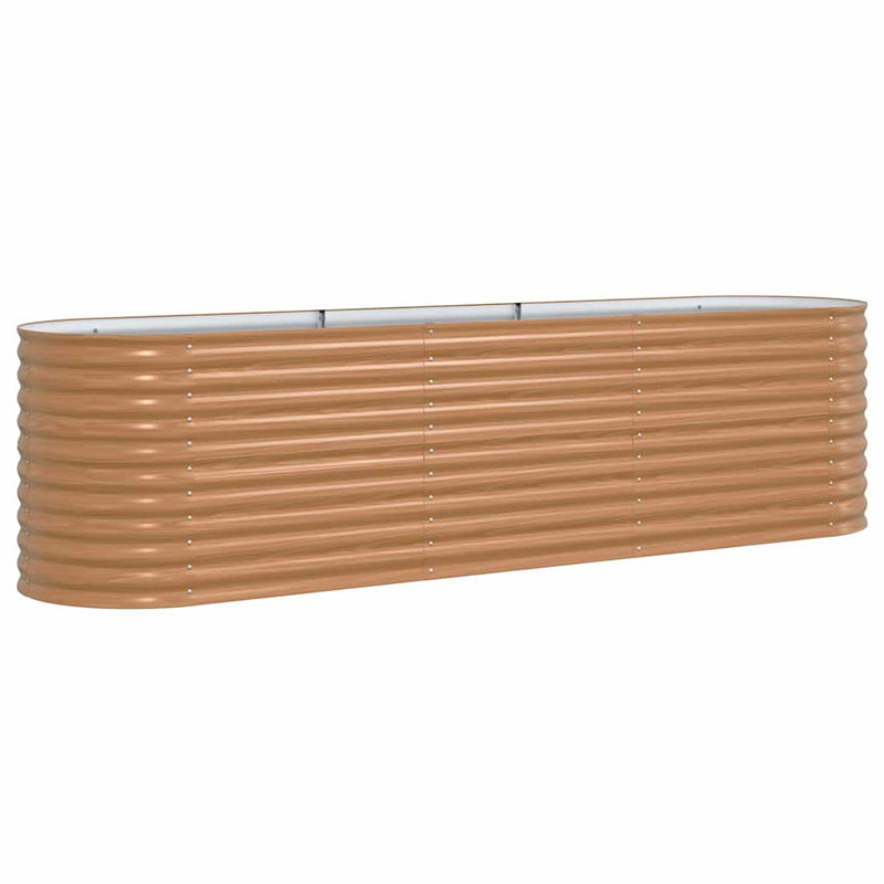 vidaXL Garden Raised Bed Brown 320 x 80 x 81 cm Steel