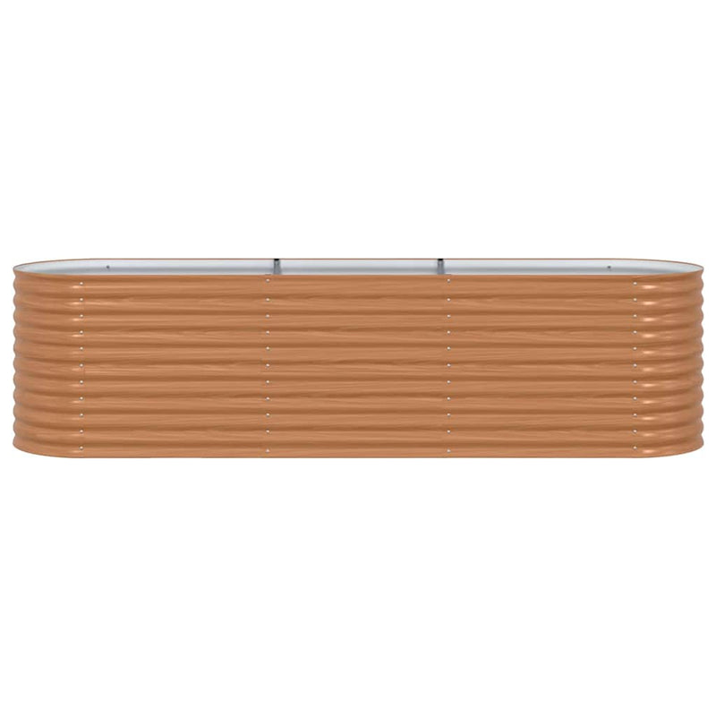 vidaXL Garden Raised Bed Brown 320 x 80 x 81 cm Steel