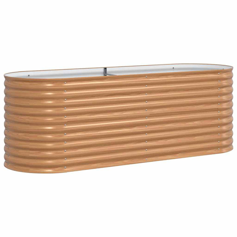 vidaXL Garden Raised Bed Brown 240 x 80 x 81 cm Steel