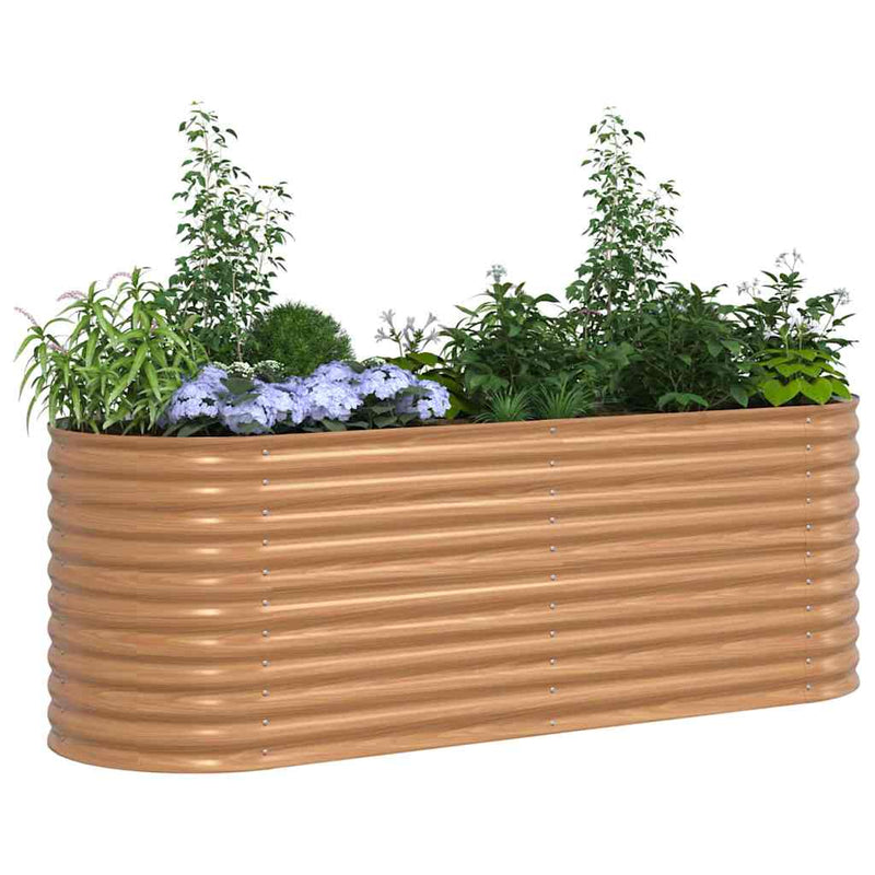 vidaXL Garden Raised Bed Brown 240 x 80 x 81 cm Steel
