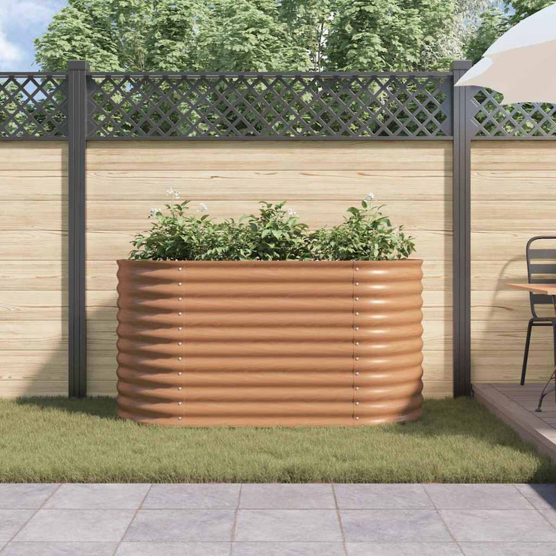 vidaXL Garden Raised Bed Brown 160 x 80 x 81 cm Steel
