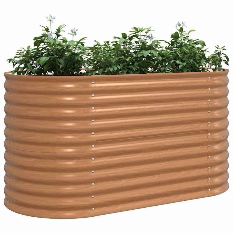 vidaXL Garden Raised Bed Brown 160 x 80 x 81 cm Steel