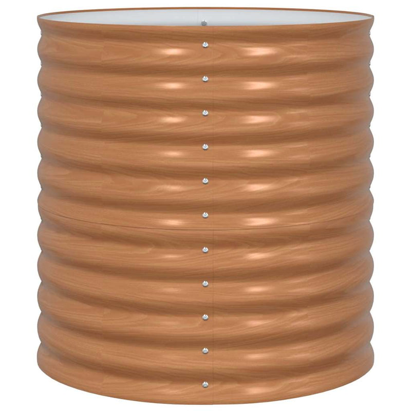 vidaXL Garden Raised Bed Brown 80 x 80 x 81 cm Steel